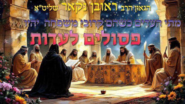 הגאון הרב ראובן נקאר שליט"א || מתי העדים כשהם קרובי