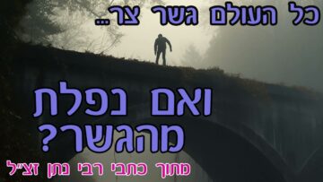 ואם כבר נפלת מהגשר